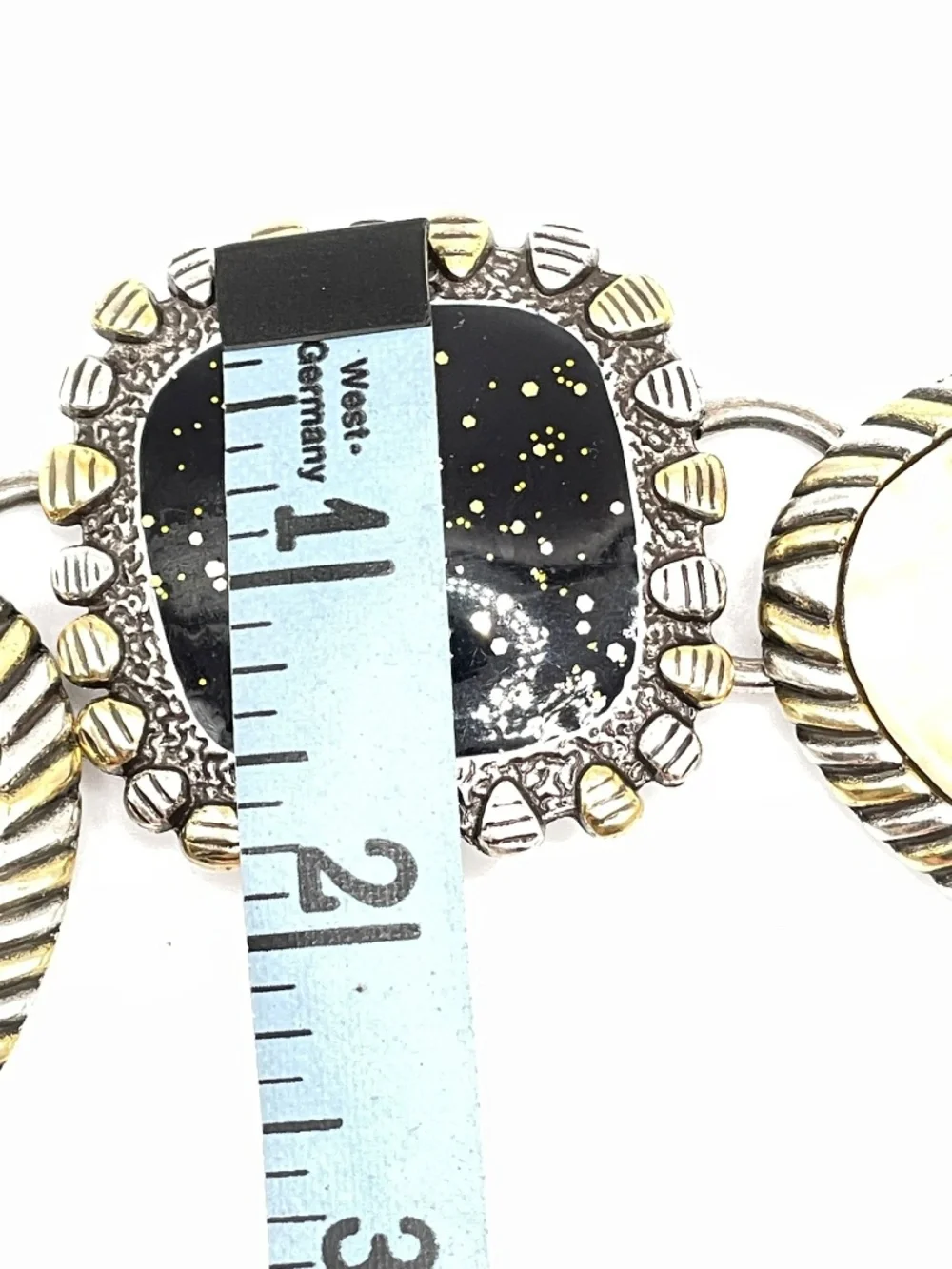 Vintage Y2K Signed Chico's Two Tone Bohemian Chain Link Belt  40